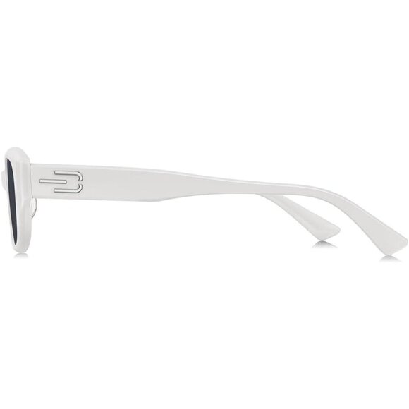 🆕 Women White Fashion Oversized Cat Eye Polarized Exclusive Eyewear Sunglasses - Picture 3 of 7
